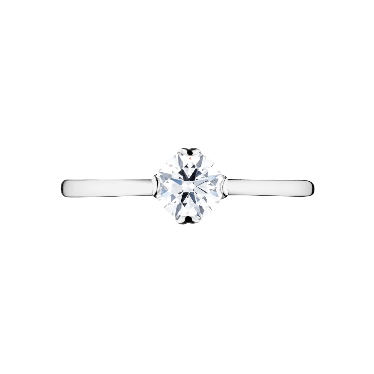 Solitaire Lepage Idylle en or blanc diamant brillant