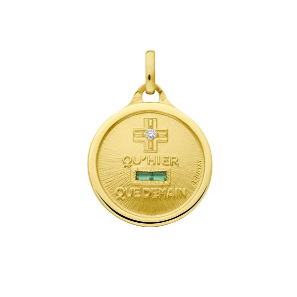 Médaille Augis Amour L'Essentielle verte en or jaune 