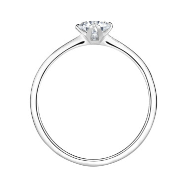 Solitaire Lepage Idylle en or blanc diamant brillant