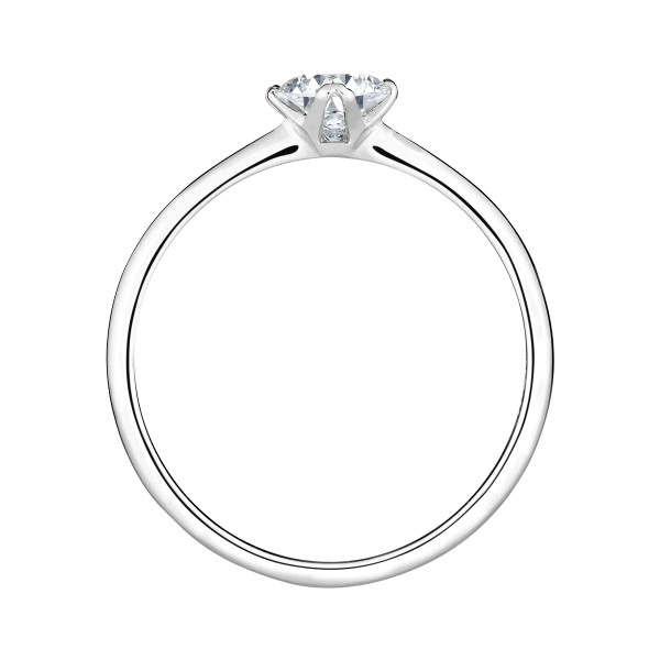 Solitaire Lepage Idylle en or blanc diamant brillant