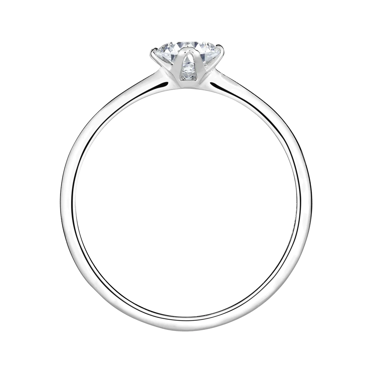 Solitaire Lepage Idylle en or blanc diamant brillant