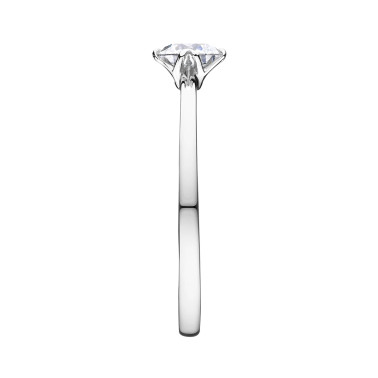 Solitaire Lepage Idylle en or blanc diamant brillant