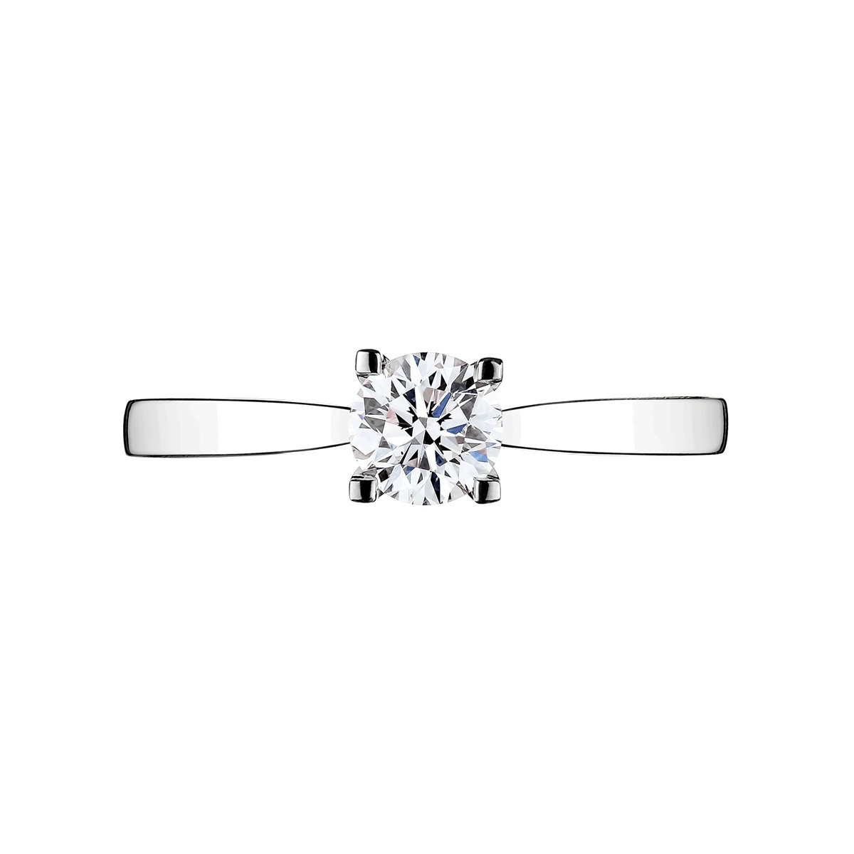 Solitaire Lepage Cupidon en or blanc diamant brillant