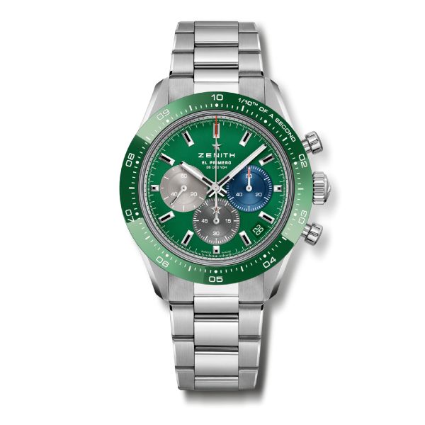 Montre Zenith Chronomaster Sport automatique cadran vert bracelet acier 41 mm