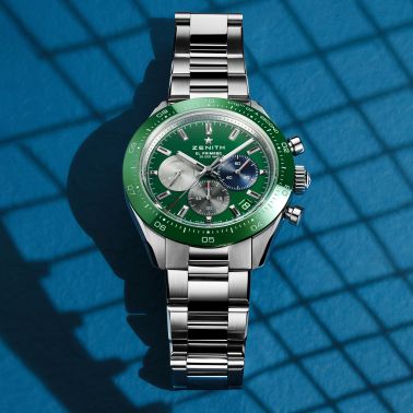 Montre Zenith Chronomaster Sport automatique cadran vert bracelet acier 41 mm