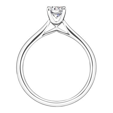 Solitaire Lepage Cupidon en or blanc diamant brillant