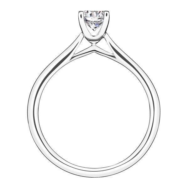 Solitaire Lepage Cupidon en or blanc diamant brillant
