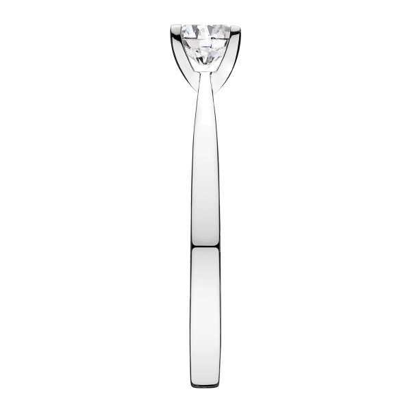 Solitaire Lepage Cupidon en or blanc diamant brillant