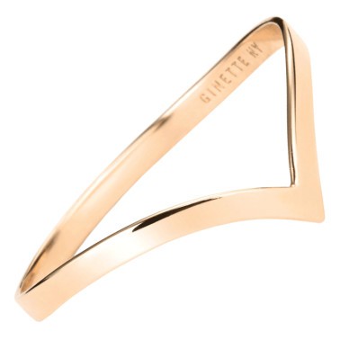 Bague Ginette NY simple Wise en or rose