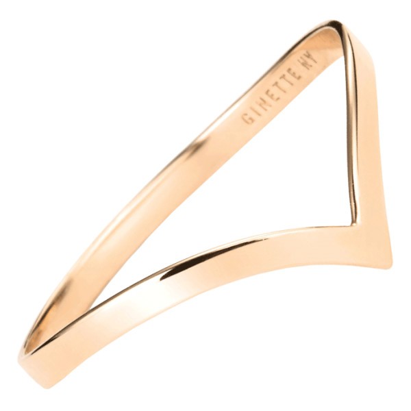 Bague Ginette NY simple Wise en or rose