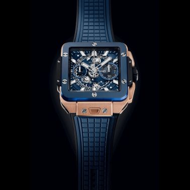 Hublot Square Bang Unico King Gold Blue Ceramic automatic 42 mm 821.OL.5180.RX
