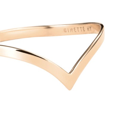 Bague Ginette NY simple Wise en or rose
