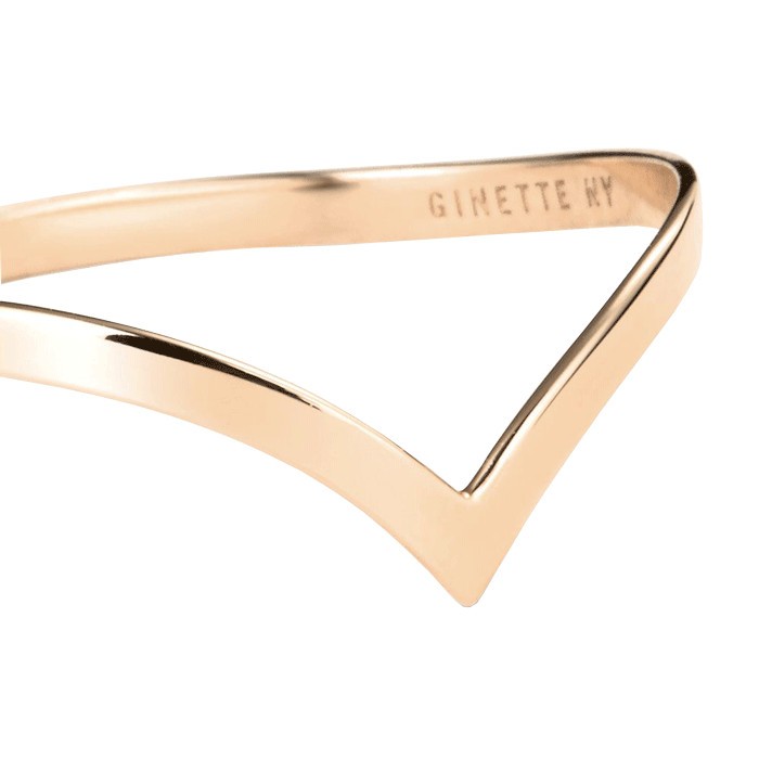 Bague Ginette NY simple Wise en or rose