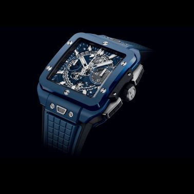 Montre Hublot Square Bang Unico Blue Ceramic automatique 42 mm 821.EX.5170.RX