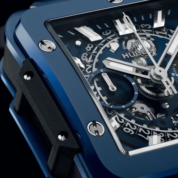Hublot Square Bang Unico Ceramic Blue Watch 821.EX.5170.RX