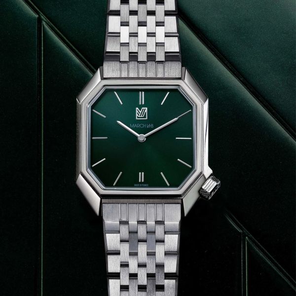 March LA.B Mansart Forest Electric 7-link steel bracelet 34 x 39 mm