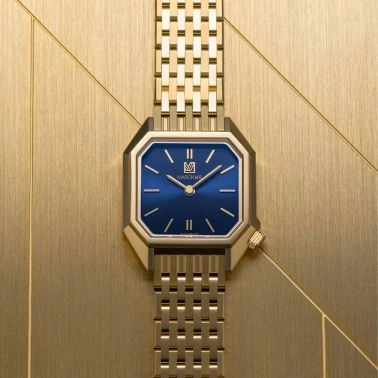 Montre March LA.B Lady Mansart Electrique Amiral quartz bracelet acier 9 maillons