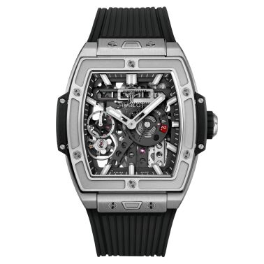 Montre Hublot Spirit of Big Bang Meco-10 Titanium bracelet caoutchouc noir 45 mm 614.NX.1170.RX