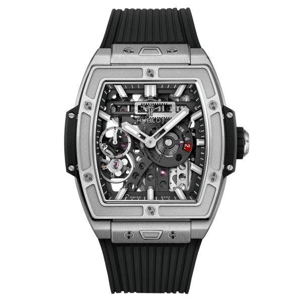 Montre Hublot Spirit of Big Bang Meco-10 Titanium bracelet caoutchouc noir 45 mm 614.NX.1170.RX