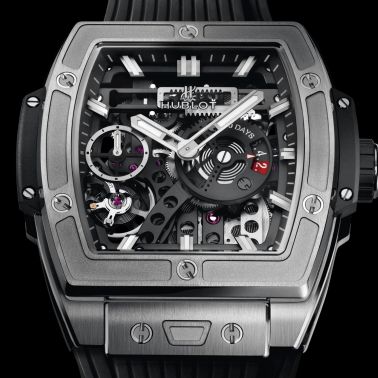Hublot Spirit of Big Bang Meca-10 Titanium watch black rubber bracelet 45 mm