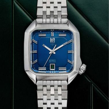 Montre March LA.B AM2 Automatique Navy bracelet acier 39 mm