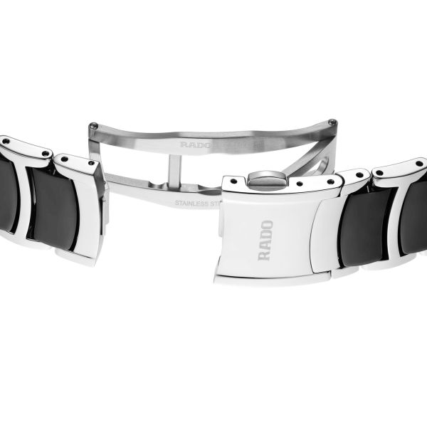 Montre Rado Centrix Open Heart automatique cadran gris bracelet acier et céramique noire 39,5 mm R30012152