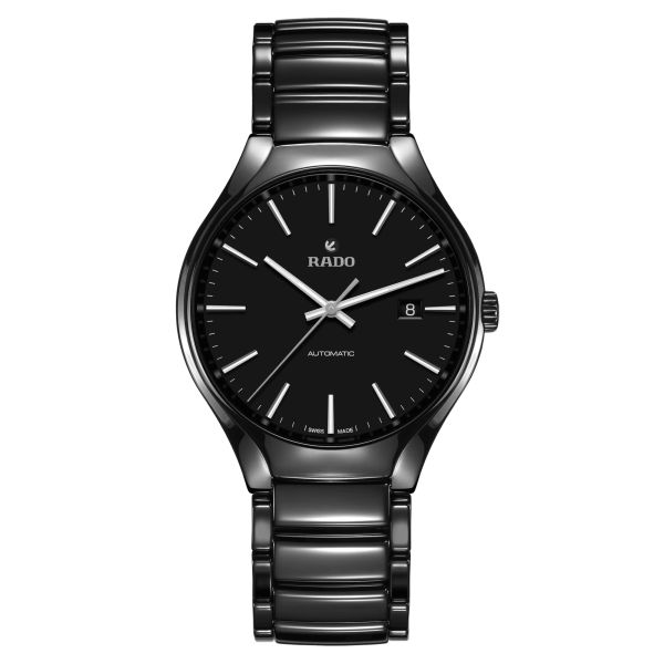 Montre Rado True automatique cadran noir bracelet céramique noire 40 mm