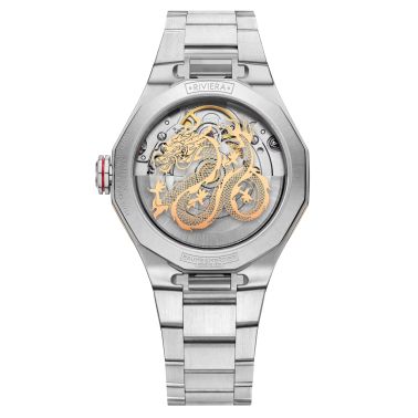 Montre Baume et Mercier Riviera Diamants automatique cadran nacre blanche bracelet acier 33 mm 10743