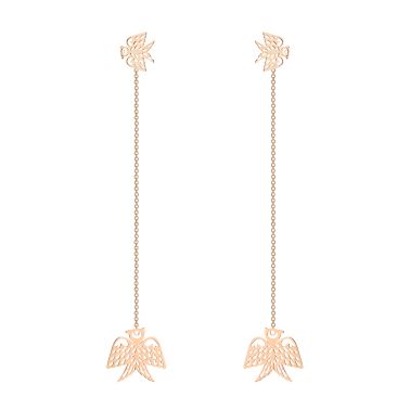 Ginette NY Georgia drop earrings in rose gold