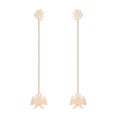 Boucles d'oreilles pendantes Ginette NY Georgia en or rose