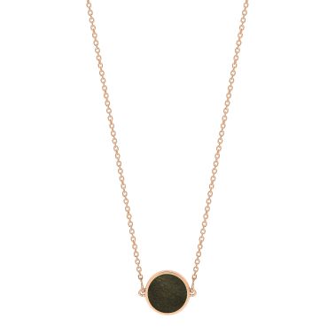 Ginette NY Mini Ever necklace in rose gold and gold gilded obsidian
