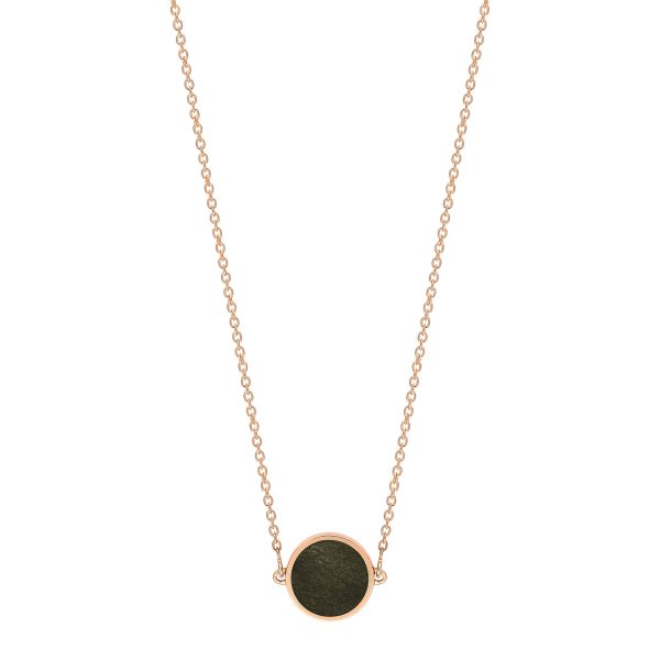 Collier Ginette NY Mini Ever en or rose et obsidienne dorée