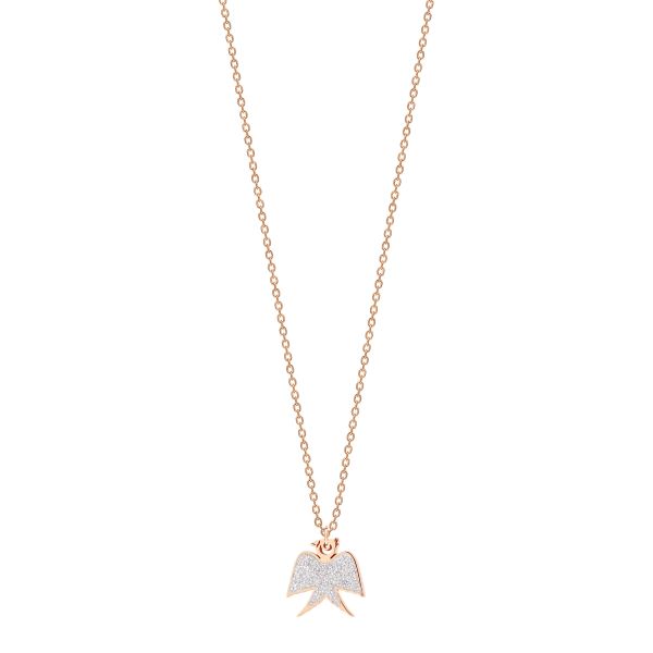 Ginette NY Georgia necklace in rose gold and diamonds