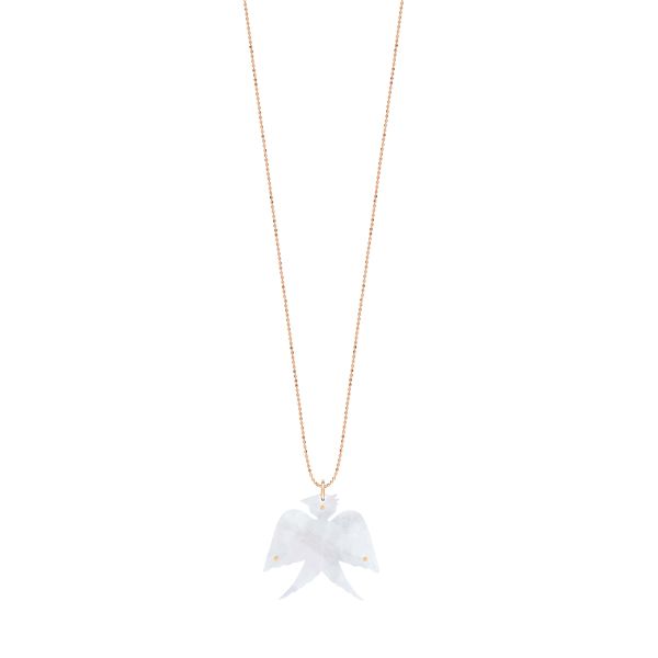 Ginette NY Georgia necklace in rose gold and white mother-of-pearl