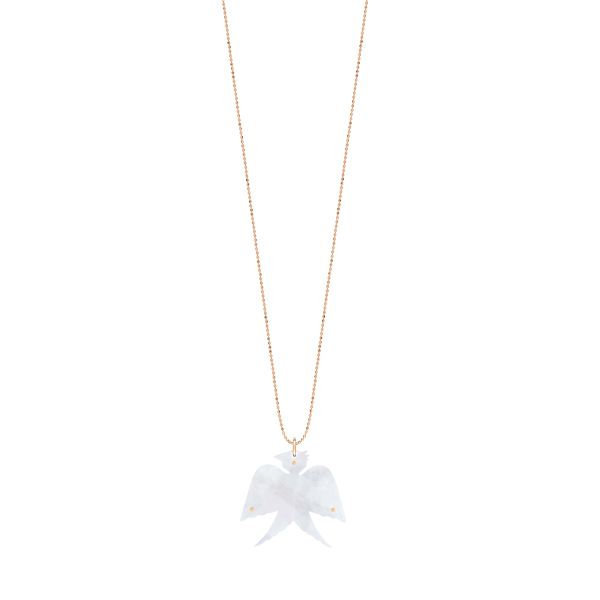 Ginette NY Georgia necklace in rose gold and white mother-of-pearl