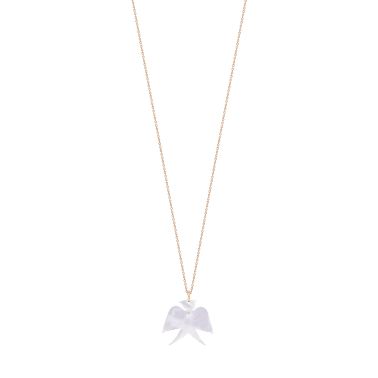 Ginette NY Georgia Mini necklace in rose gold and white mother-of-pearl