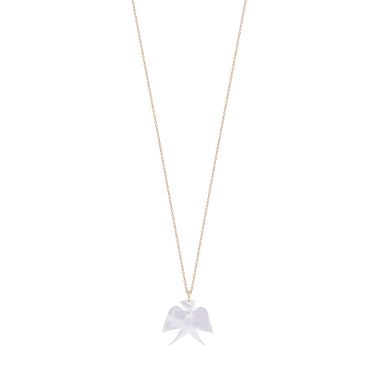 Collier Ginette NY Georgia Mini en or rose et nacre blanche