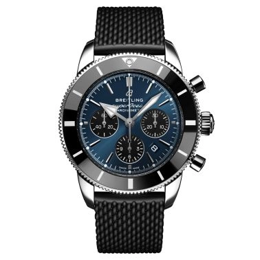 Montre breitling Superocean Heritage B01 Chronograph cadra bleu Blackeye bracelet Aero Classic 44 mm AB0162121C1S1