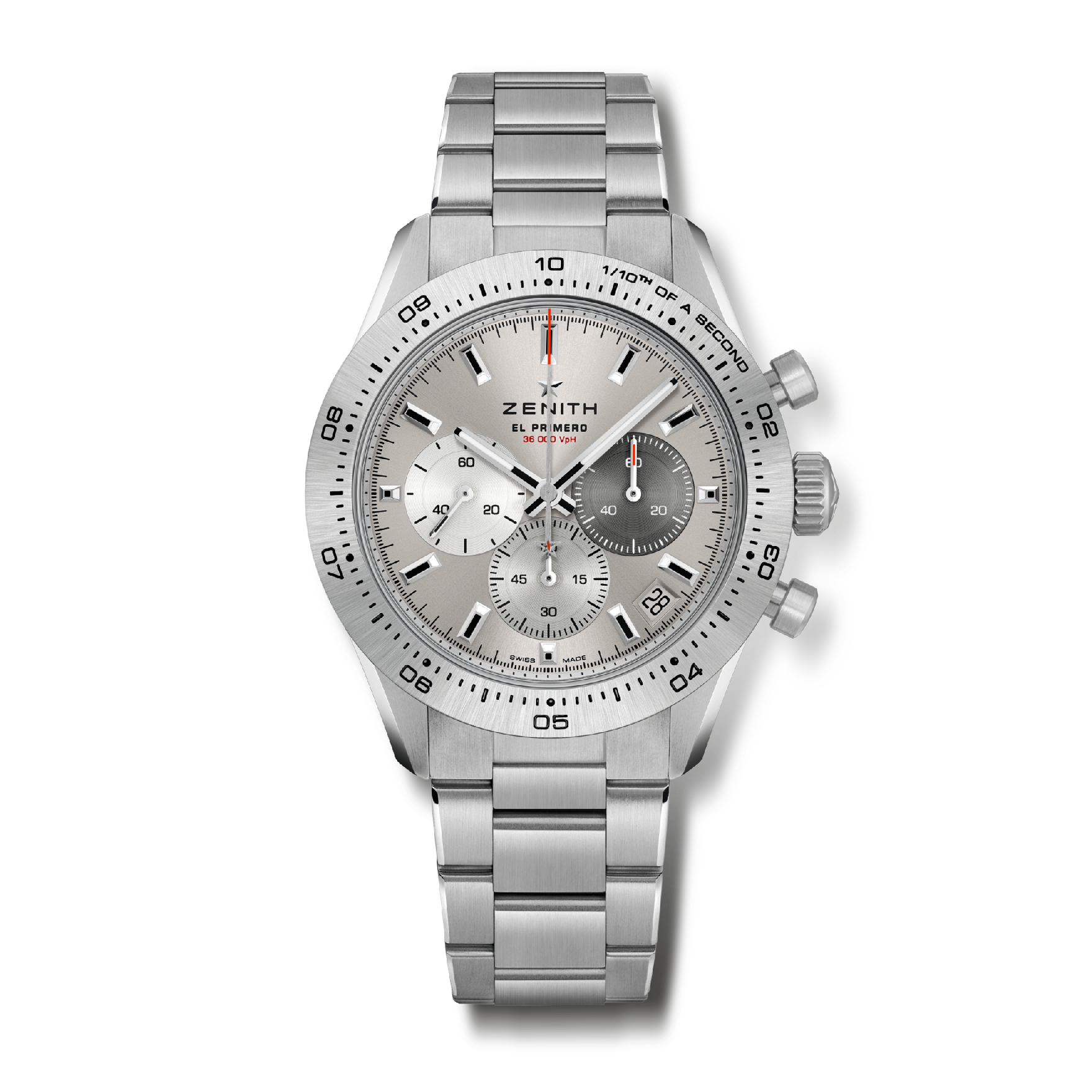 Montre Zenith Chronomaster Sport Titane automatique cadran gris bracelet titane 41 mm