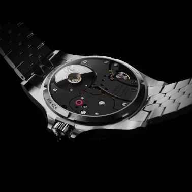 Yema Superman Slim CMM.20 automatic watch black dial steel bracelet 39 mm