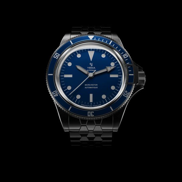 Montre Yema Superman Slim CMM.20 automatique cadran bleu bracelet acier 39 mm 11.24.55.SN.M3