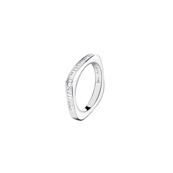 Lepage Intrépide wedding ring in white gold and diamonds