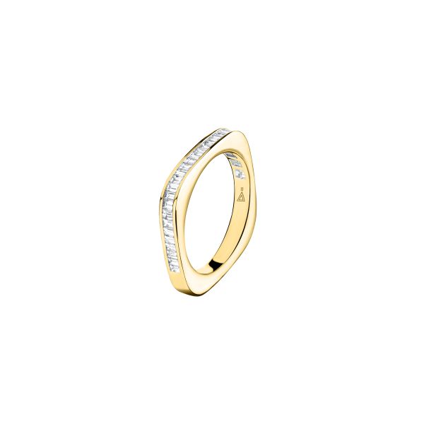 Lepage Intrépide wedding ring in yellow gold and diamonds