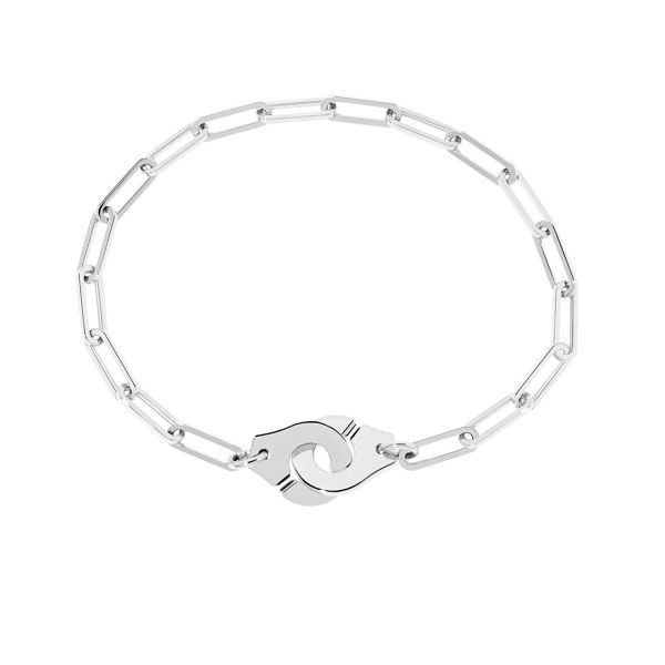 Bracelet Menottes dinh van R12 L en platine sur chaîne