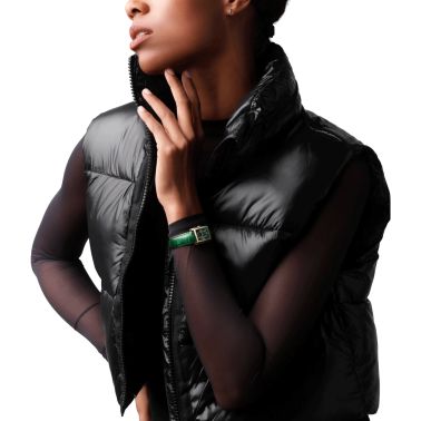 Montre Longines DolceVita Or Jaune quartz cadran vert bracelet cuir vert 20,5 x 32 mm L5.255.6.95.2