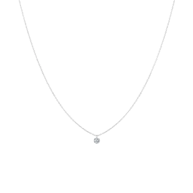 Pendentif La Brune et La Blonde 360° en or blanc et diamant 0,07 carat