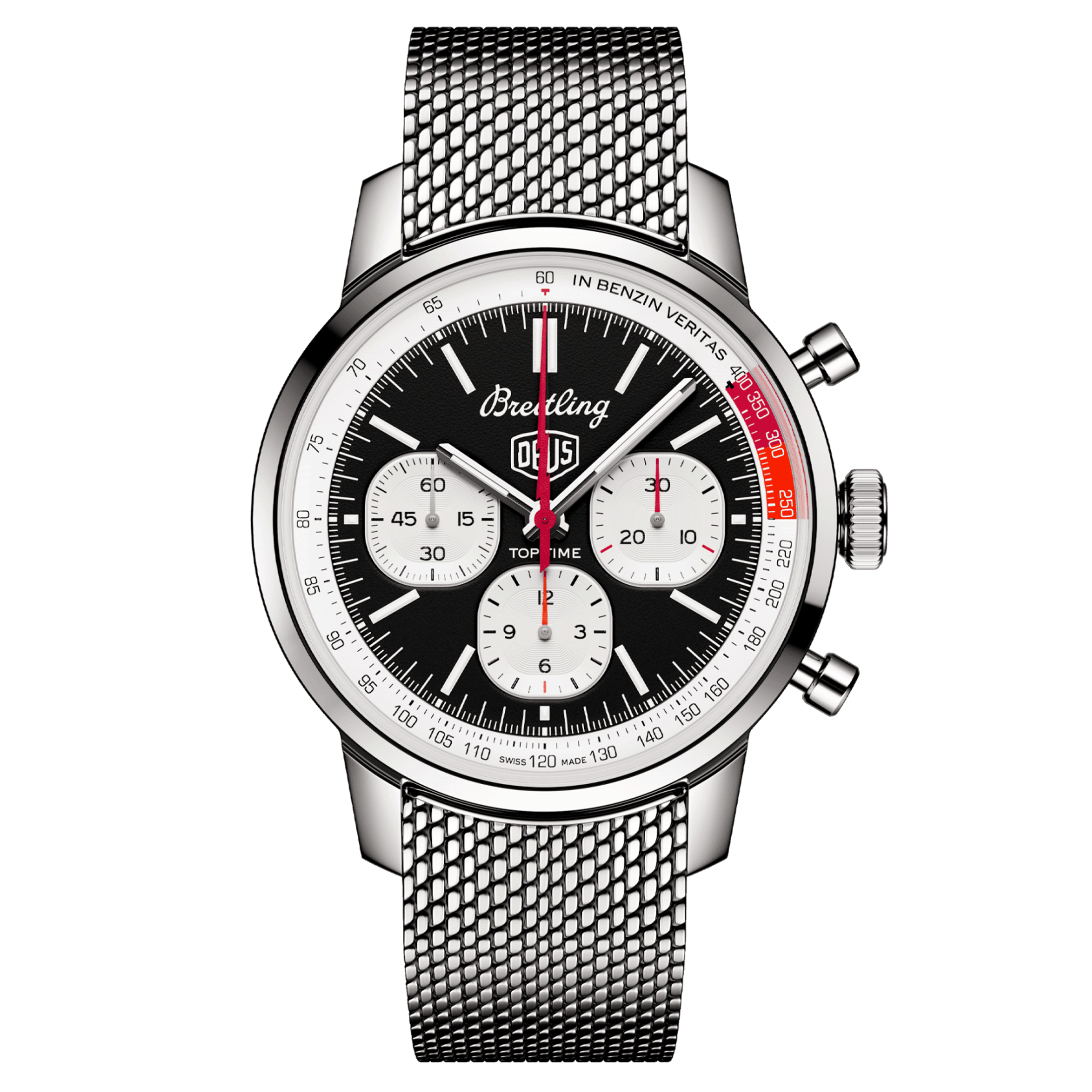 Montre Breitling Top Time Deus B01 automatique cadran noir bracelet acier 41 mm AB01765A1B1A1