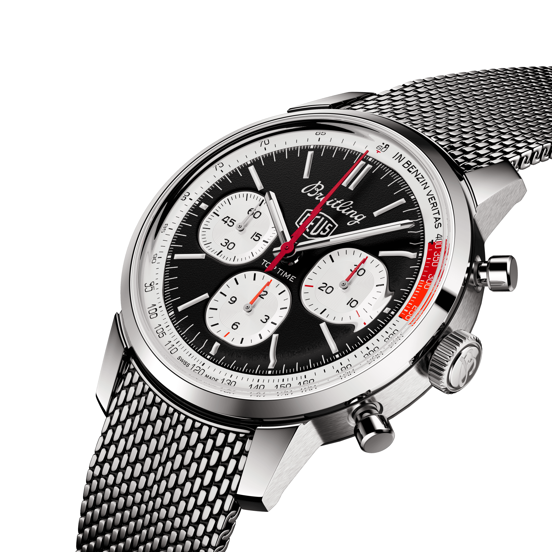 Montre Breitling Top Time Deus B01 automatique cadran noir bracelet acier 41 mm AB01765A1B1A1