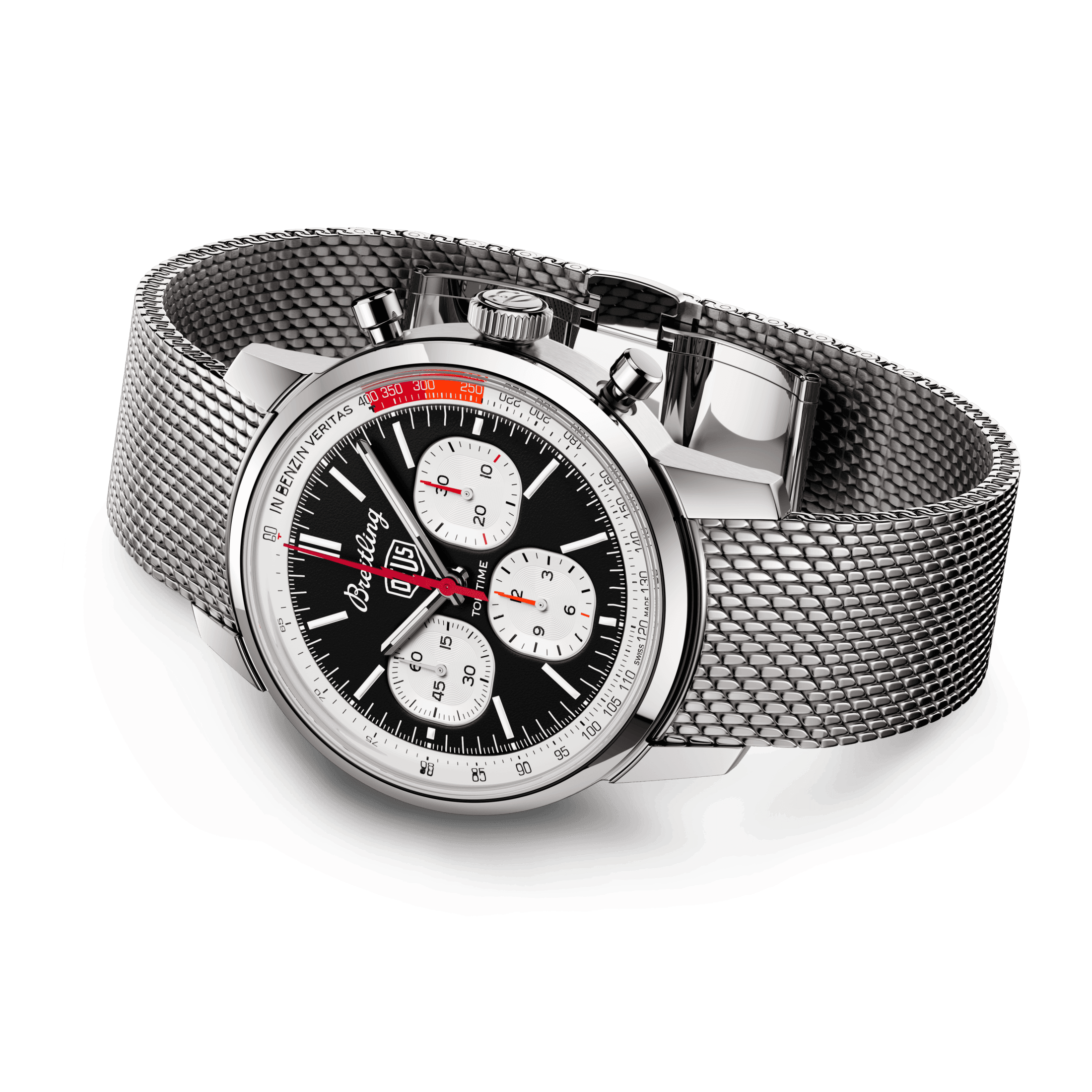 Montre Breitling Top Time Deus B01 automatique cadran noir bracelet acier 41 mm AB01765A1B1A1