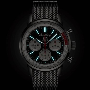 Montre Breitling Top Time Deus B01 automatique cadran noir bracelet acier 41 mm AB01765A1B1A1